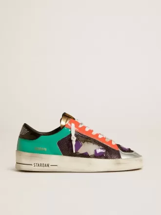 Damen-Sneaker Stardan LAB aus Lackleder und Mesh mit Gummister