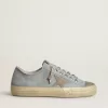 Damen-Sneaker V-Star aus hellblauem Canvas mit taubengrauem Lederstern