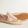 Damen-Sneaker V-Star aus rosa Wildleder mit cremefarbenem Lederstern Damen-Sneaker V-Star aus rosa Wildleder mit cremefarbenem Lederstern