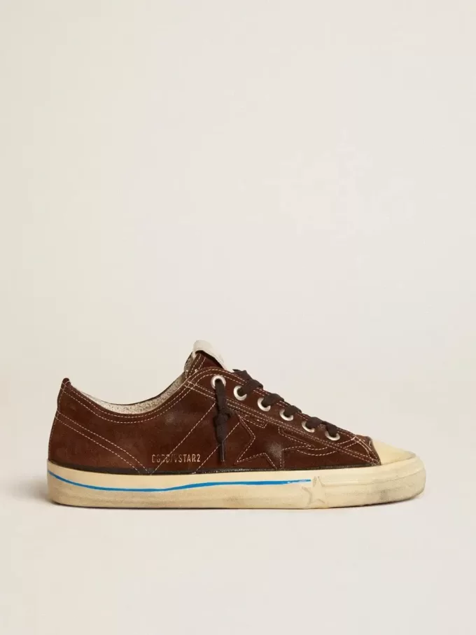 Damen-Sneaker V-Star LTD aus Wildleder mit braunem Stern