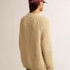 Damen-Strickjacke aus Baumwolle mit Stickerei auf der Vorderseite