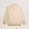 Damen-Strickjacke aus Seide und Viskose mit Nadelstreifenmotiv