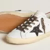 Damen-Super-Star aus Nappa mit Glitzerstern und rotem Nappa-Fersenriemen
