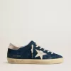 Damen-Super-Star LTD aus blauem Wildleder mit weißem Stern Damen-Super-Star LTD aus blauem Wildleder mit weißem Stern