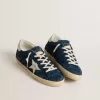 Damen-Super-Star LTD aus blauem Wildleder mit weißem Stern Damen-Super-Star LTD aus blauem Wildleder mit weißem Stern