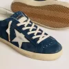 Damen-Super-Star LTD aus blauem Wildleder mit weißem Stern Damen-Super-Star LTD aus blauem Wildleder mit weißem Stern