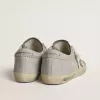 Damen-Super-Star LTD aus grauem Leder mit ziegelrotem Wildlederstern