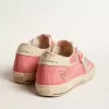 Damen-Super-Star LTD aus rotem Wildleder mit silbernem Stern und Lederlasche am Absatz Damen-Super-Star LTD aus rotem Wildleder mit silbernem Stern und Lederlasche am Absatz