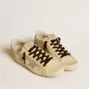 Damen-Super-Star LTD aus Wildleder mit Glitzerstern und Lederlasche am Absatz Damen-Super-Star LTD aus Wildleder mit Glitzerstern und Lederlasche am Absatz
