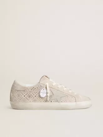 Damen-Super-Star LTD aus Wildleder mit Swarovski-Kristallen und eisgrauem Lederstern