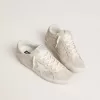 Damen-Super-Star LTD aus Wildleder mit Swarovski-Kristallen und eisgrauem Lederstern Damen-Super-Star LTD aus Wildleder mit Swarovski-Kristallen und eisgrauem Lederstern