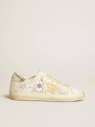 Damen-Super-Star LTD mit Swarovski-Kristallen und rauchgrauem Lederstern
