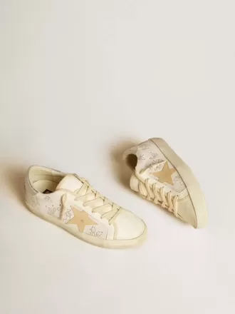 Damen-Super-Star LTD mit Swarovski-Kristallen und rauchgrauem Lederstern