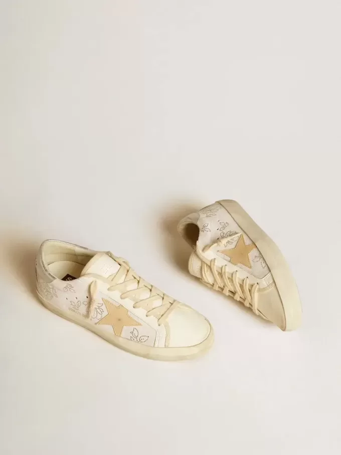 Damen-Super-Star LTD mit Swarovski-Kristallen und rauchgrauem Lederstern Damen-Super-Star LTD mit Swarovski-Kristallen und rauchgrauem Lederstern