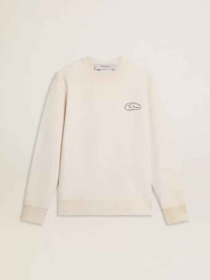 Damen-Sweatshirt in Used-Weiß mit Print Damen-Sweatshirt in Used-Weiß mit Print