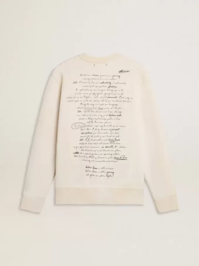 Damen-Sweatshirt in Used-Weiß mit Print Damen-Sweatshirt in Used-Weiß mit Print