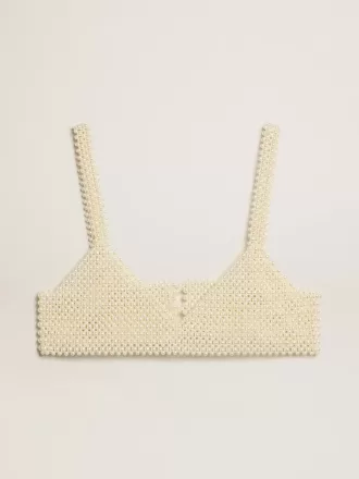 Damen-Top mit Perlenkette