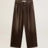 Damenhose aus Baumwolle mit mittlerer Waschung