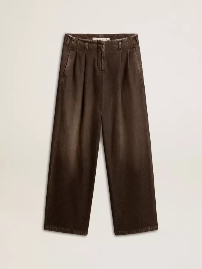 Damenhose aus Baumwolle mit mittlerer Waschung