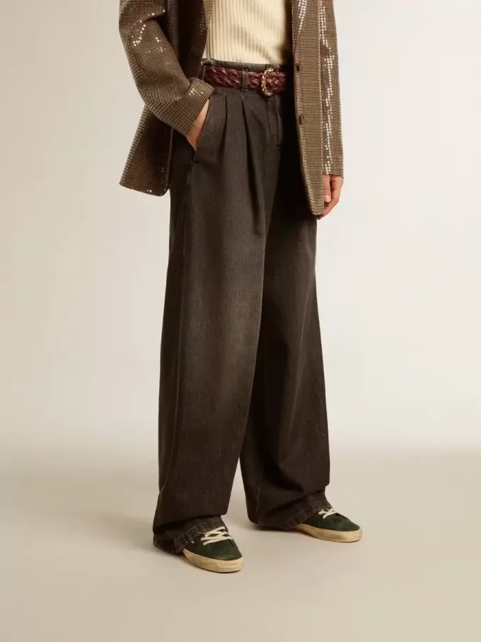 Damenhose aus Baumwolle mit mittlerer Waschung
