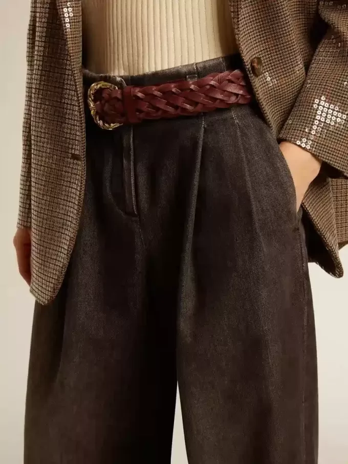 Damenhose aus Baumwolle mit mittlerer Waschung