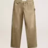Damenhose aus Baumwolle mit Used-Look