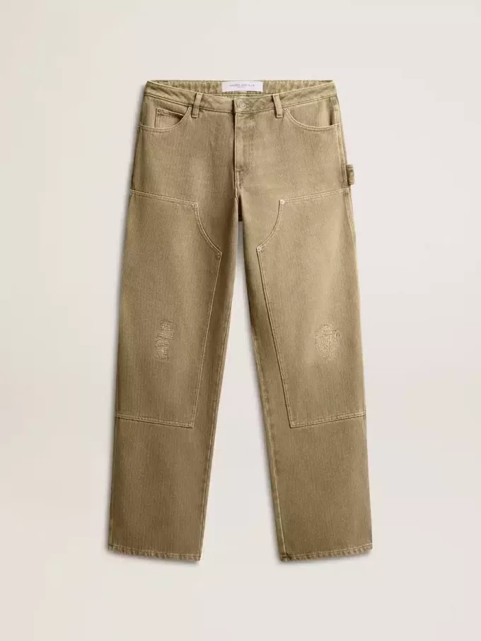 Damenhose aus Baumwolle mit Used-Look