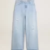 Damenhose aus Denim mit Used-Effekt Damenhose aus Denim mit Used-Effekt