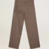 Damenhose aus Wollmischung in Hellbraun mit Mikro-Chevronmuster Damenhose aus Wollmischung in Hellbraun mit Mikro-Chevronmuster