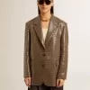 Damenjacke mit Hahnentrittmuster und durchgehender Paillettenstickerei Damenjacke mit Hahnentrittmuster und durchgehender Paillettenstickerei