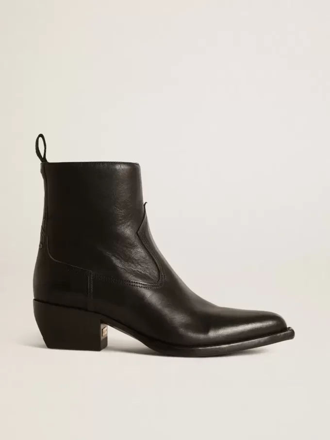 Damenstiefel Debbie aus schwarzem Leder