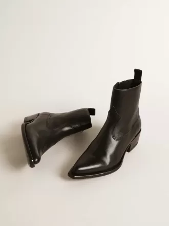 Damenstiefel Debbie aus schwarzem Leder