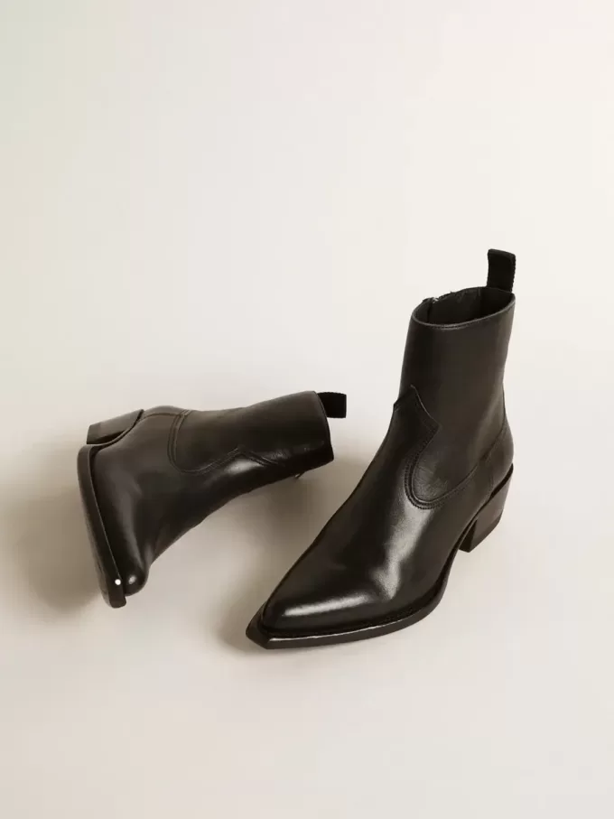 Damenstiefel Debbie aus schwarzem Leder