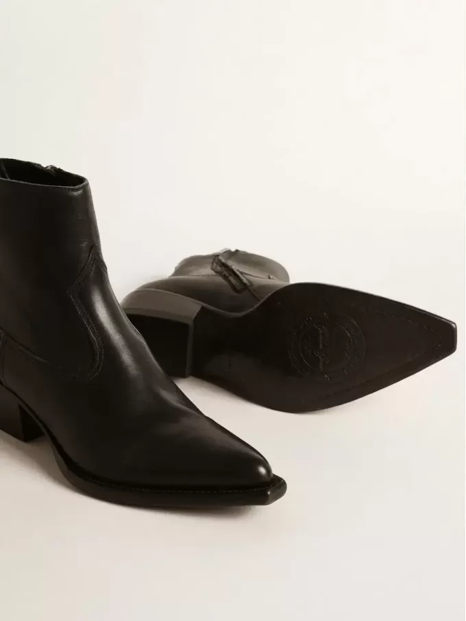 Damenstiefel Debbie aus schwarzem Leder