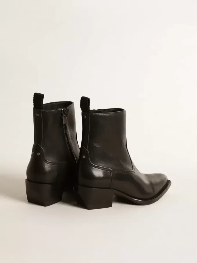 Damenstiefel Debbie aus schwarzem Leder