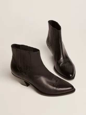 Damenstiefel Sunset aus schwarzem Leder
