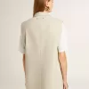 Damenweste aus Wollmischung in Khaki