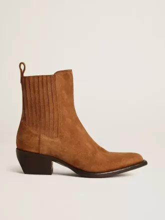 Debbie Stiefel aus braunem Wildleder