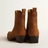 Debbie Stiefel aus braunem Wildleder