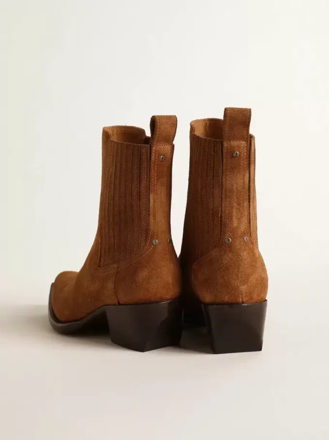 Debbie Stiefel aus braunem Wildleder