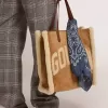 Denimblauer Schal aus der Golden Collection mit Paisley-Muster