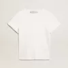 Distressed Regular-Fit-Damen-T-Shirt in Weiß