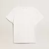 Distressed Regular-Fit-Damen-T-Shirt in Weiß