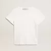 Distressed Slim-Fit-T-Shirt für Damen in Weiß