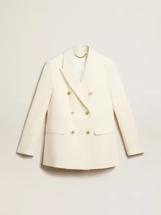 Doppelreihiger Blazer für Damen in Antikweiß Doppelreihiger Blazer für Damen in Antikweiß