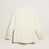 Doppelreihiger Blazer für Damen in Antikweiß Doppelreihiger Blazer für Damen in Antikweiß