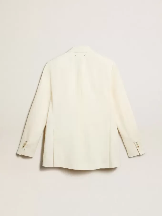 Doppelreihiger Blazer für Damen in Antikweiß Doppelreihiger Blazer für Damen in Antikweiß