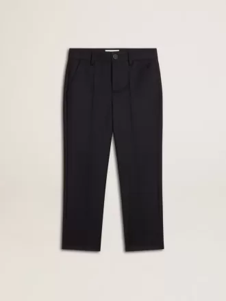 Dunkelblaue Wollhose für Jungen