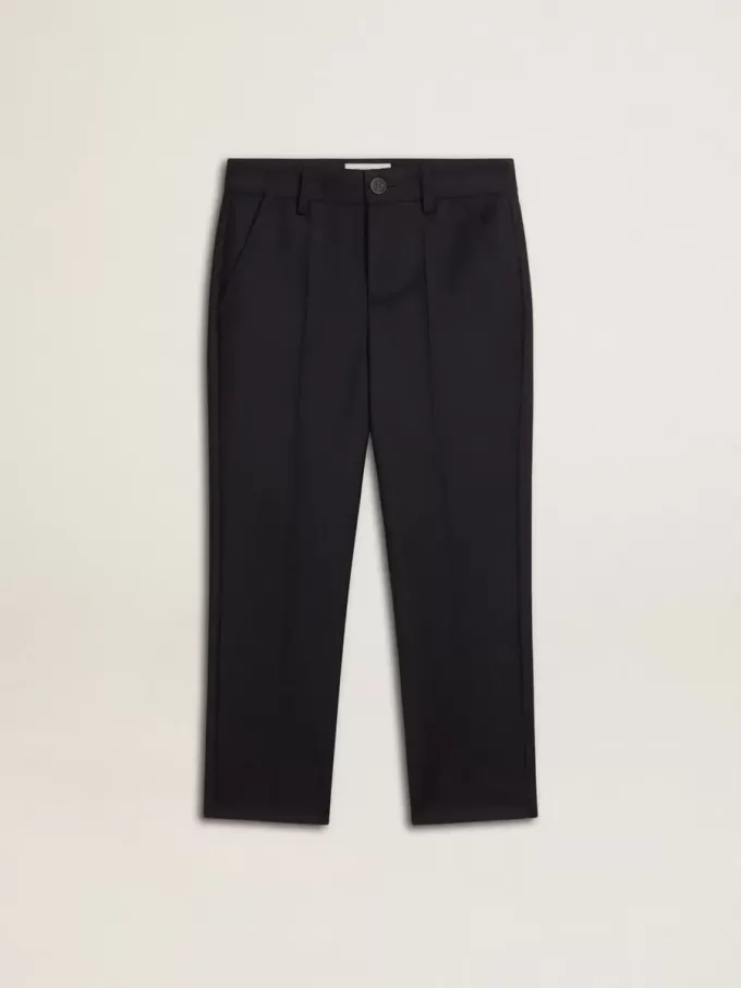 Dunkelblaue Wollhose für Jungen