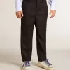 Dunkelblaue Wollhose für Jungen